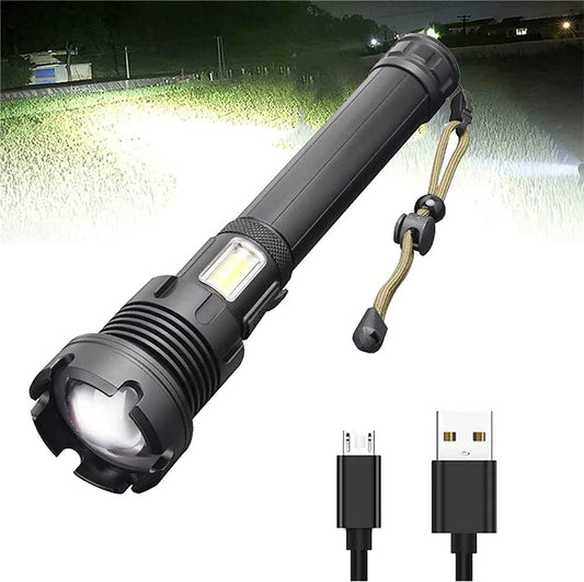 MROWCA Mattibom Flashlight, 90000 Lumen Flashlight, Rechargeable Tactical Laser Flashlight 90000 High Lumens, Super Bright Powerful Flashlights, IPX5 Waterproof