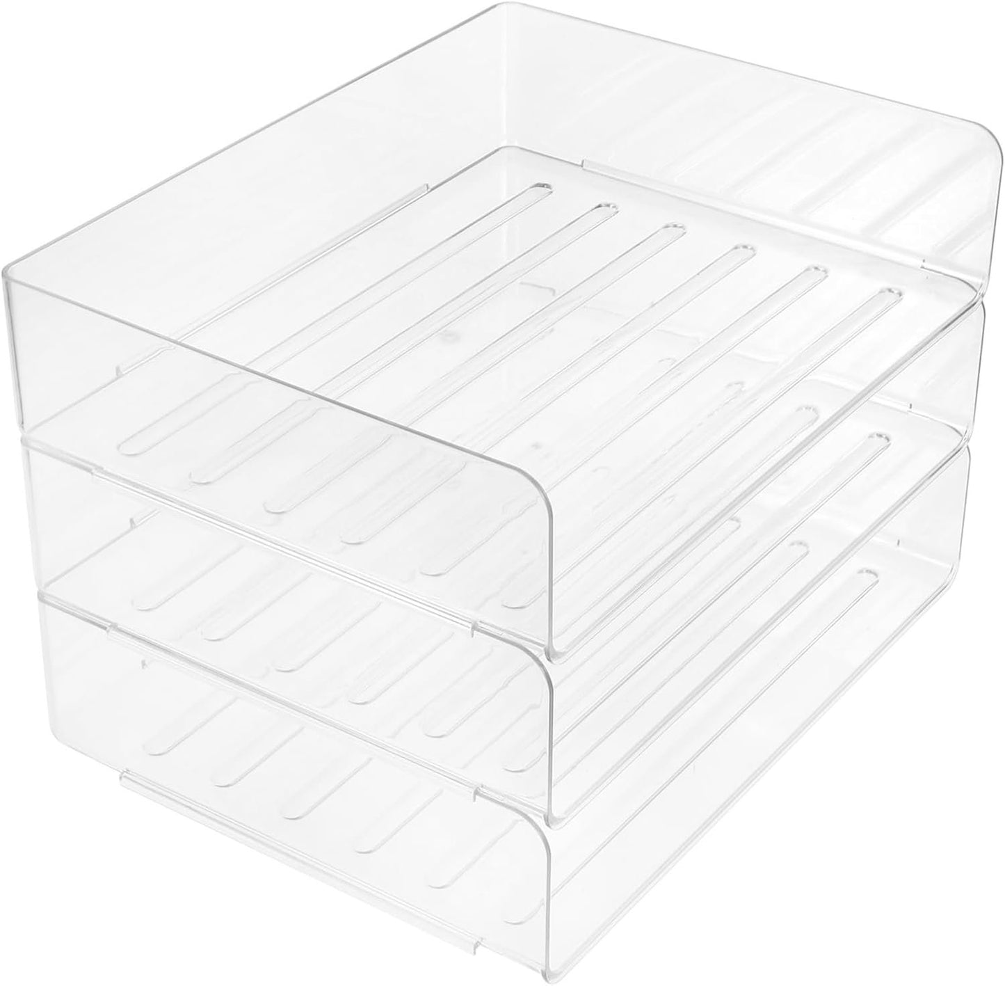 Tofficu Desk Organizer Storage Tray for Paper Pet Material Stackable Design for Efficient Workspace Organization for Office Home and School Use