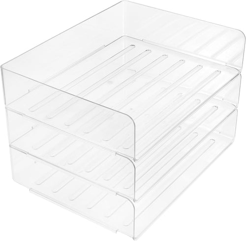 Tofficu Desk Organizer Storage Tray for Paper Pet Material Stackable Design for Efficient Workspace Organization for Office Home and School Use
