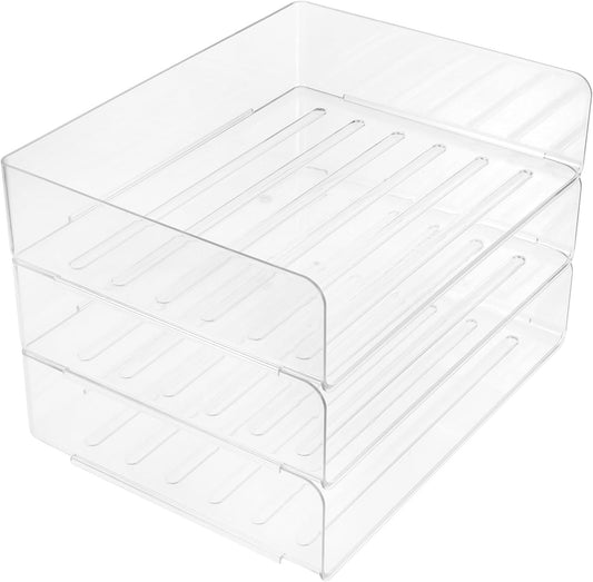 Tofficu Desk Organizer Storage Tray for Paper Pet Material Stackable Design for Efficient Workspace Organization for Office Home and School Use