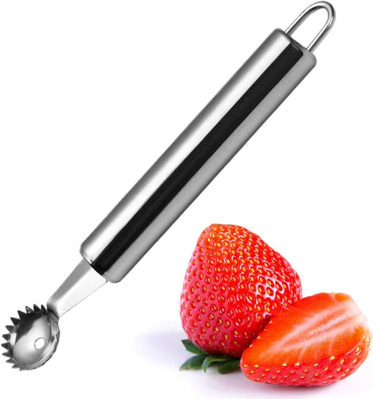 Strawberry Stem Remover Tool â€“ Stainless Steel Tomato Corer & Vegetable Fruit Stem Remover, Portable Kitchen Gadget | Easy-to-Use Remover for Fresh Produce, Ideal for Quick Food Prep