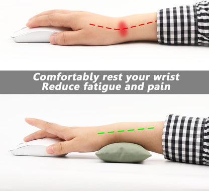 Ergonomic Mouse Wrist Rest Bean Bag, Carpal Tunnel Mouse Support Pad Filled Ergo Beads for Computer, Laptop, PC Gaming