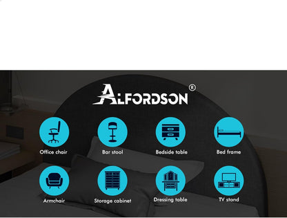ALFORDSON Bed Frame, King Single Size Bed Frame with Padded Headboard, Grey Fabric Howell Gas Lift Bed Frame with Storage for Bedroom, Apartment, Living Room and Office
