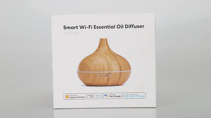 Meross Smart Ultrasonic Diffuser, WiFi Humidifier, Apple HomeKit Alexa Google Home SmartThings Supported, Diffuser for Home Bedroom, with LED Light, Voice/Remote Control, BPA-Free, Ultra Quiet