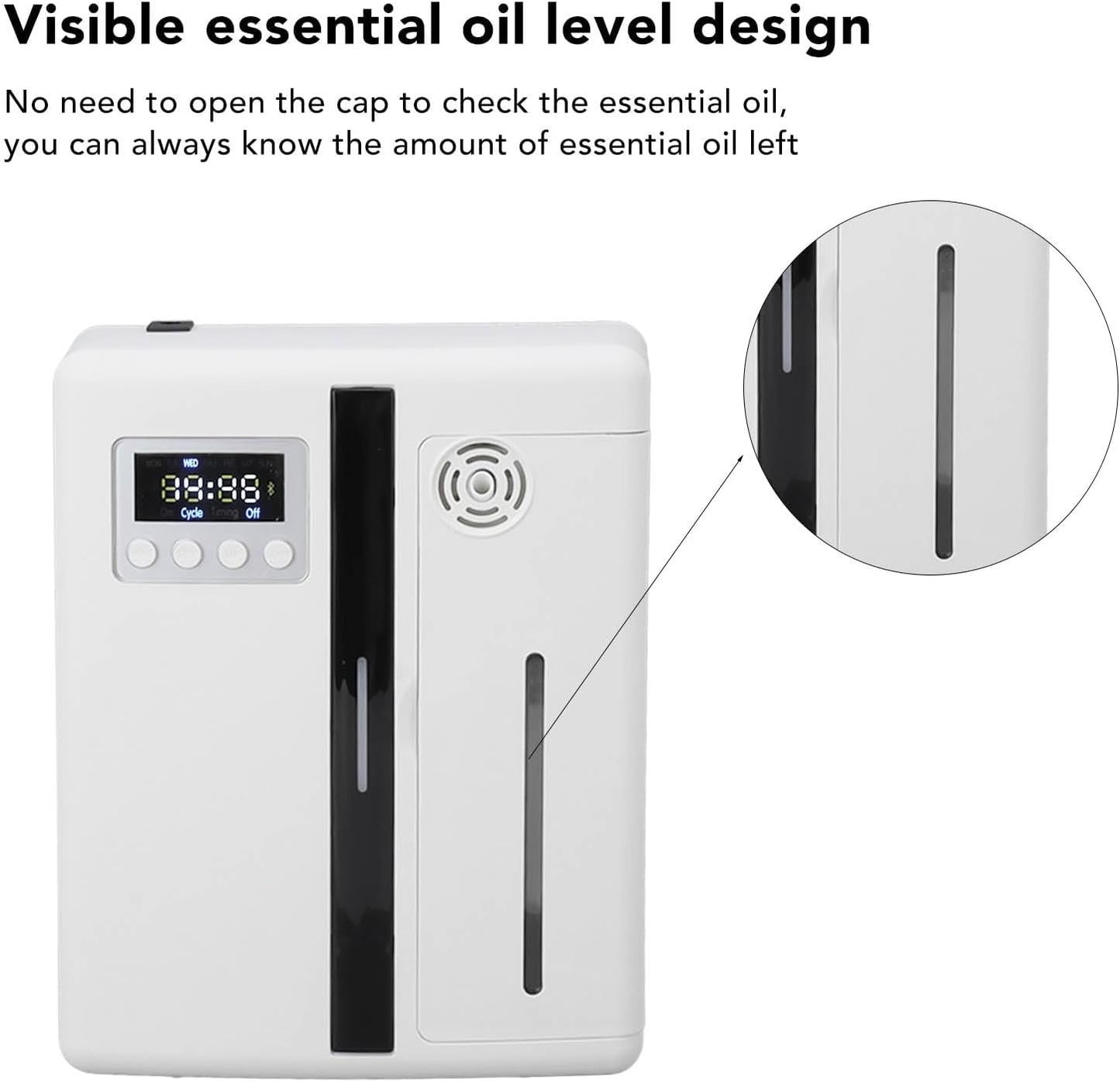 Smart Scent Air Machine, Essential Oil Diffuser, 300m³ Intelligent Aromatherapy Machine with Remote Control, Air Aromatherapy Diffuser with Timer, for Yoga, Home, Office