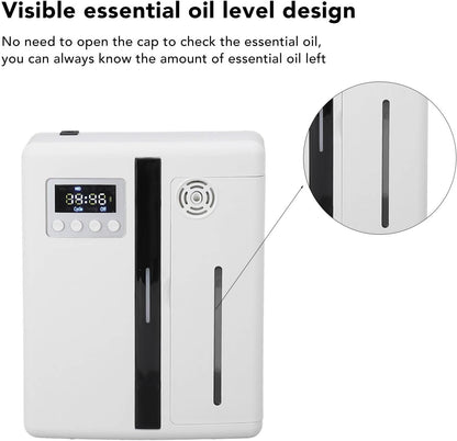 Smart Scent Air Machine, Essential Oil Diffuser, 300m³ Intelligent Aromatherapy Machine with Remote Control, Air Aromatherapy Diffuser with Timer, for Yoga, Home, Office