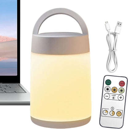 Kids Night Lamp, Baby Night Light, 10 Colours with Remote Control, Smart Portable Lantern, Kids Desk Lighting for Bedroom, Living Room, 5.71 x 3.27 Inches, White