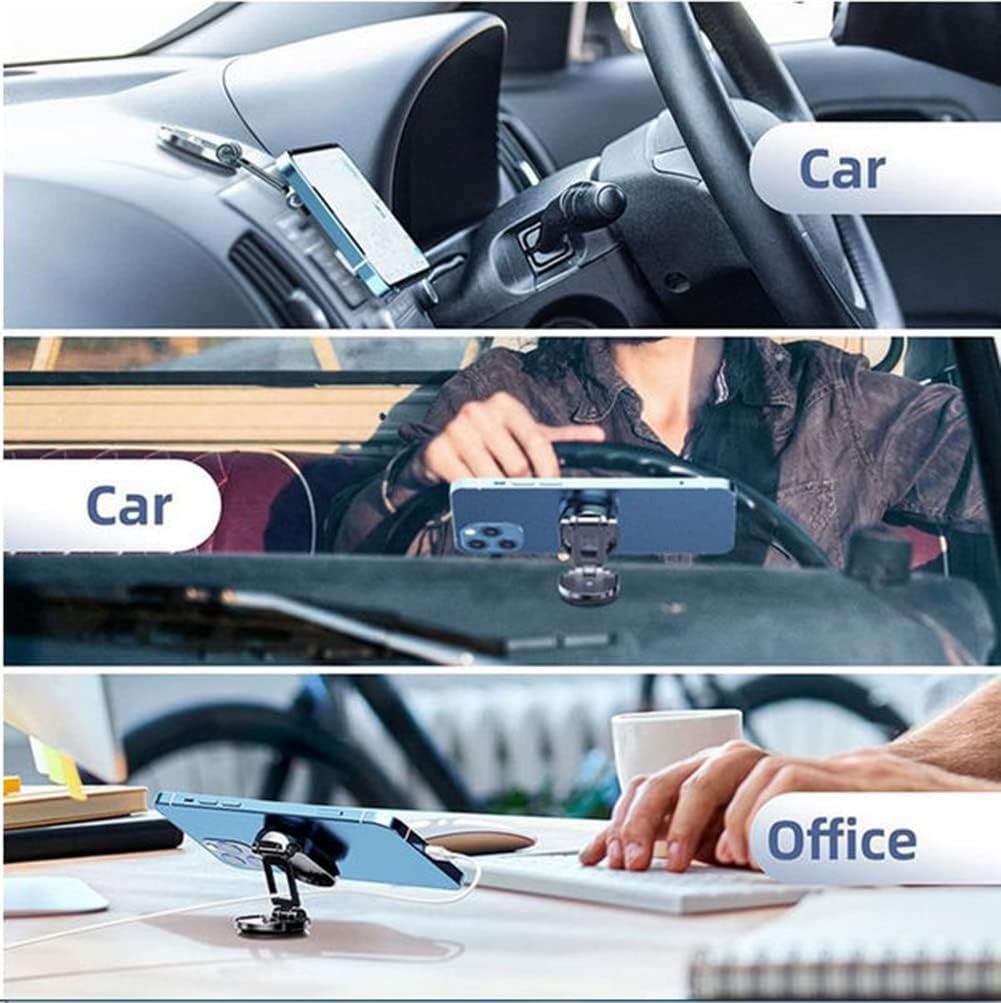 JXBCGAL Car Phone Holder, 360° Rotation Magnetic Car Phone Holder, Universal Magnetic Car Mount for Smartphones with Dashboard