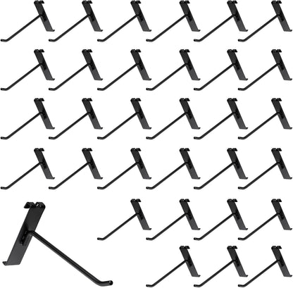 PYBTOOL 6 Inch Gridwall Hooks, Grid Panel Hanging Hooks for Retail, Home, and Workspace Organization, Displays, and Storage Solutions(40Pack,Black)…
