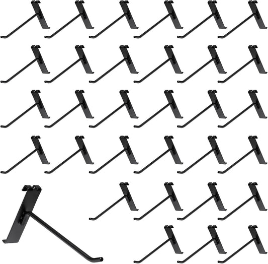 PYBTOOL 6 Inch Gridwall Hooks, Grid Panel Hanging Hooks for Retail, Home, and Workspace Organization, Displays, and Storage Solutions(40Pack,Black)…