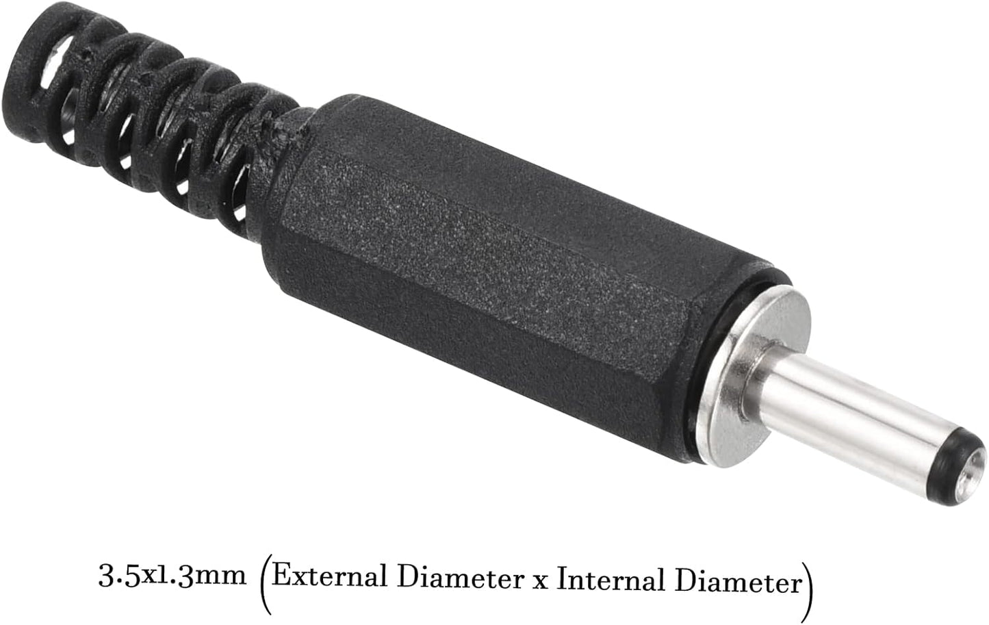 QUARKZMAN 3.5 x 1.3mm DC Male Connector x 15pcs DC Cylindrical Jack Connectors Solderless Adapter Replacement for Electronics