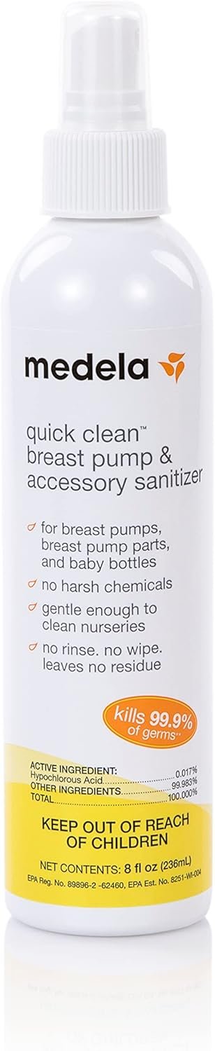 Medela Quick Clean Breast Pump and Accessory Sanitizer Spray