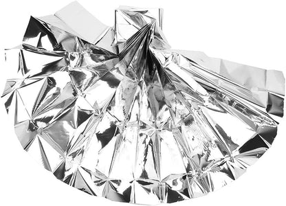 5PCS Outdoor Emergency Shelter Blanket Outdoor Reusable Emergency Blanket Survival Portable Tent for Outdoors, Hiking (Silver)