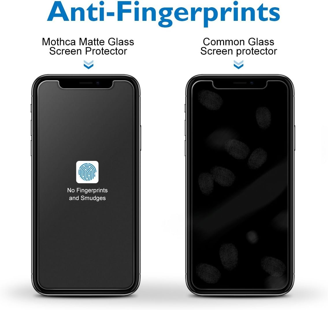 Mothca Matte Glass Screen Protector for iPhone XR/iPhone 11 [6.1-inch] Anti-Glare & Anti-Fingerprint, 9H Hardness Tempered Glass Film, Case Friendly Easy Installation Bubble Free - Smooth as Silk