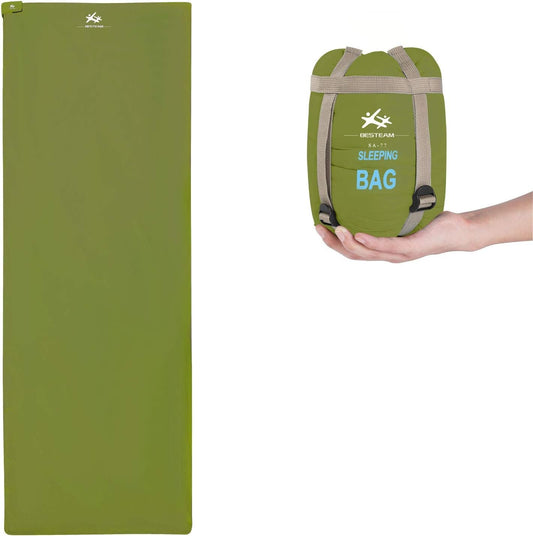 BESTEAM Ultra-Light Warm Weather Envelope Sleeping Bag, Outdoor Camping, Backpacking & Hiking - Fit for Kids, Teens and Adults