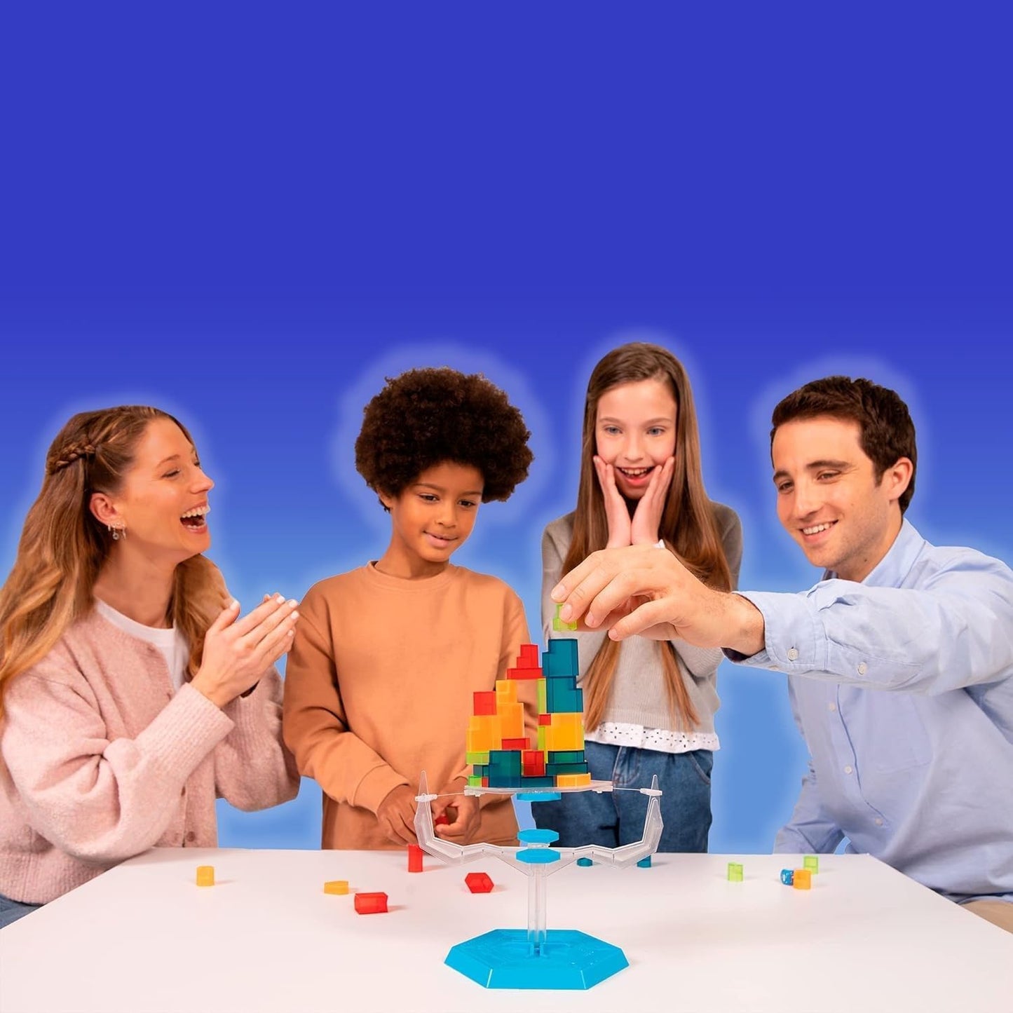 Play Fun BY IMC Toys Gravity Tower | Build a Tower with Blocks on an Unstable Floating Base, Defying Gravity - Fun Educational and Skill Game for Kids Ages 6+