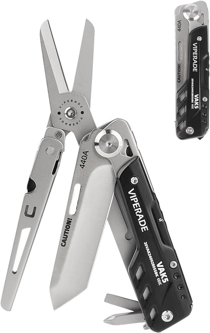 VIPERADE VAK4 Multitool Pocket Knife for Men, Multifunctional 21-in-1 Multitool Pocket Knife with Pouch, Outdoor Camping Survival and Everyday Use (VAK5)