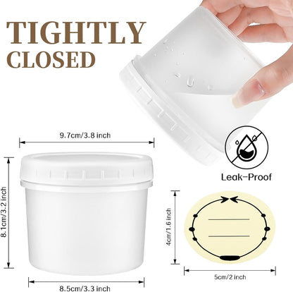 TUZAZO 12 Oz Food Storage Containers with Double-Seal Lids (12-Count) Reusable Small Plastic Soup Freezer Containers for Portion and Meal Prep | Microwave-, Freezer-, Dishwasher-Safe | BPA Free