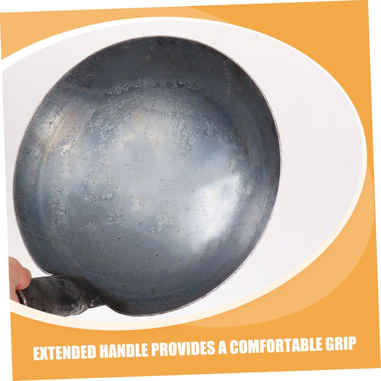 VANZACK Portable Iron Water Ladle Scoop Thick and Durable Watering Scoop for Gardening Farming and Industrial Use Versatile Garden Tool for Reliable Watering and Feeding Tasks