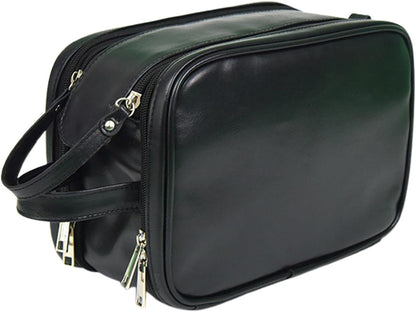 Hygiene Bag for Men | Portable PU Men Toiletry Bag | Reusable Men Cosmetic Bag, Toiletry Organizer, Large Travel Toilet Bags for Men Travelling, Black, Refer to description, Unisex