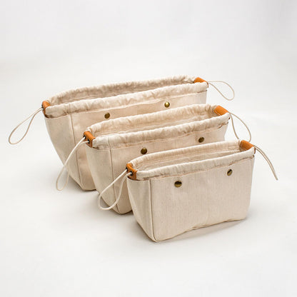 YONBEN Insert Organizer Bag - Tote Bag Organizer for Purse Organizer Insert for Small、middle and Large Totes - Drawstring Canvas - Perfect for Purse Organization - Cotton Canvas Pouches