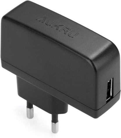 Aukru Universal Power Supply with 8 Switching Plugs Adapters for 5 V Household Electronics and USB Devices – 2000 mA Max