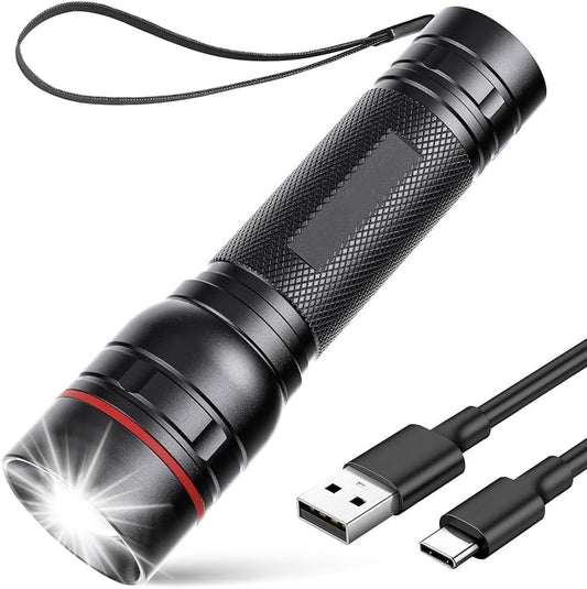 Ahaorigin G1000 Super Bright Torch Flashlight, Tactical Flashlight with 3 Lighting Modes, Portable Powerful Torch for Emergency Hiking Home (Battery Included)