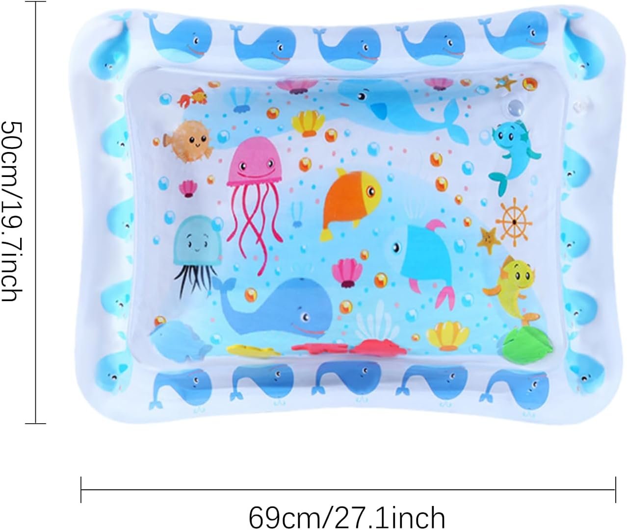 Jubilofex Tappetino Sensoriale Acquatico,Tappetino Pieghevole per Gatti con Effetto Acqua - Accessorio per Animali Domestici Gonfiabile Rinforzato per Casa Interni Esterno Soggiorno Camera da Letto