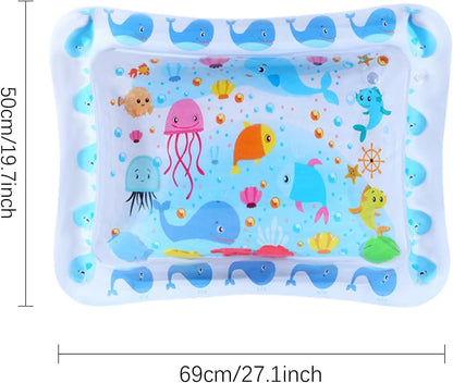 Jubilofex Tappetino Sensoriale Acquatico,Tappetino Pieghevole per Gatti con Effetto Acqua - Accessorio per Animali Domestici Gonfiabile Rinforzato per Casa Interni Esterno Soggiorno Camera da Letto