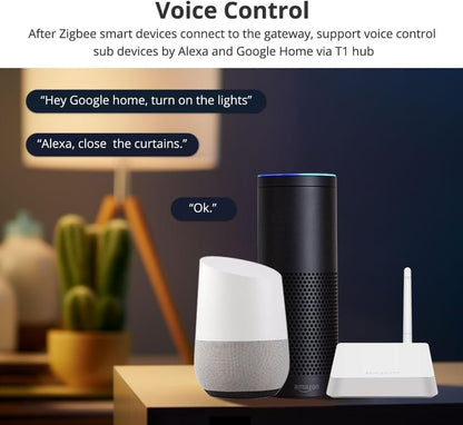 Tuya Zigbee 3.0 Hub Gateway with Antenna for Smart Home Automation, Compatible with Alexa/Google Home, Work with Tuya ZigBee Smart Devices