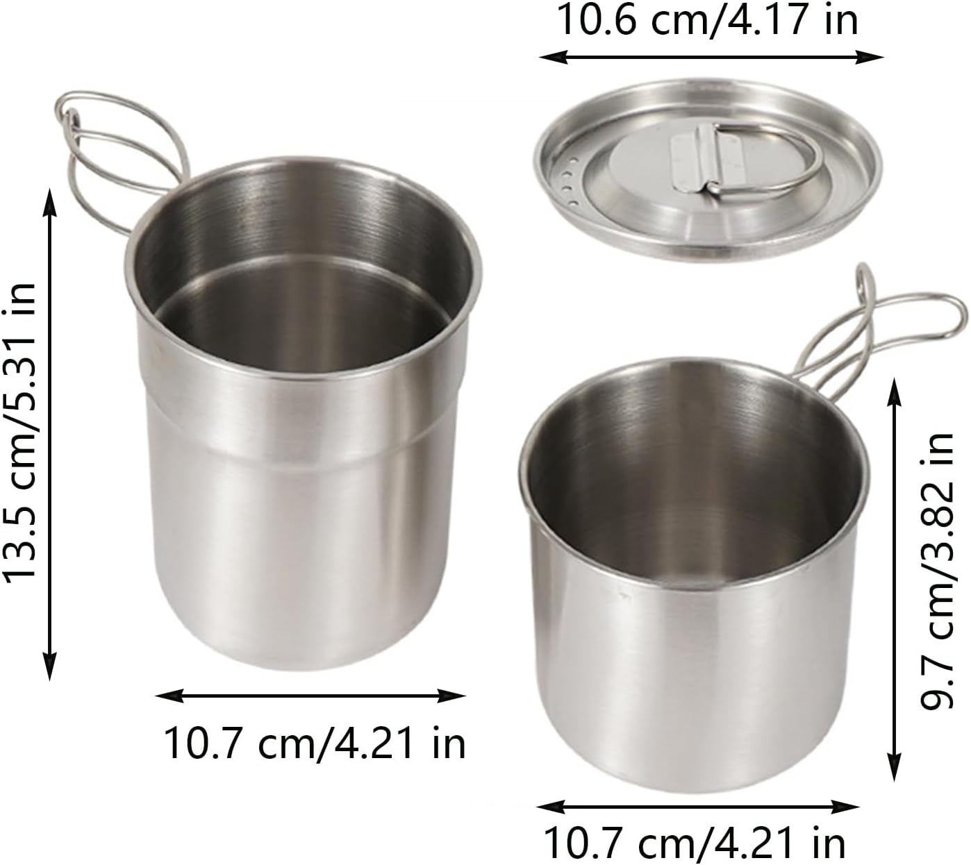 Camping Cook Set, Stainless Steel Cooking Set, Folding Gear, Compact Outdoor Cookware Kit for Hiking, Picnic, Fishing, Backpacking, Travel, Bushcraft, Car, RV, Beach, Home