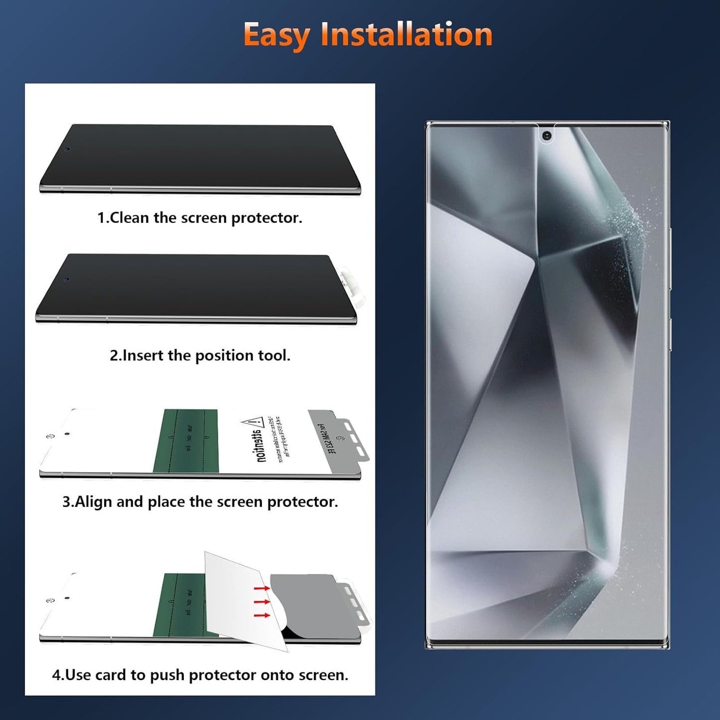 [2 Pack] JEHOO 28 ° Matte Privacy Screen Protector for Samsung Galaxy S24 Ultra 6.8 Inch, Fingerprint Sensor Compatible, Anti-Glare Full Adhesive Flexible Film (Not Glass)