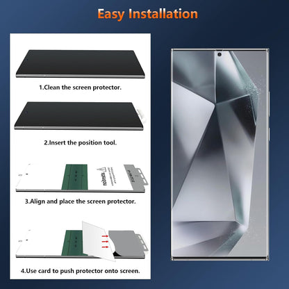 [2 Pack] JEHOO 28 ° Matte Privacy Screen Protector for Samsung Galaxy S24 Ultra 6.8 Inch, Fingerprint Sensor Compatible, Anti-Glare Full Adhesive Flexible Film (Not Glass)