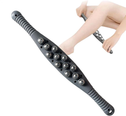 Furtryvl Handheld Massager Roller - Steel Ball Massage Roller | 360 Degree Rolling Ball Massage Tool for Abdomen, Shoulder, Back, Calves, and Thigh
