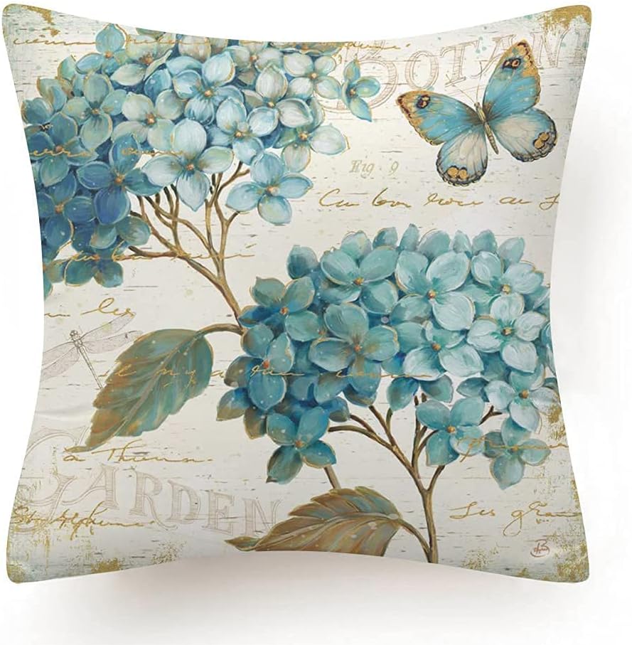 Home Decorative Pillow Covers 18 x 18 Inch Set of 4 Modern Soft Cotton Linen Throw Pillow Covers Cushion Case for Couch Sofa Living Room Patio Indoors Outdoors Style Home Decor