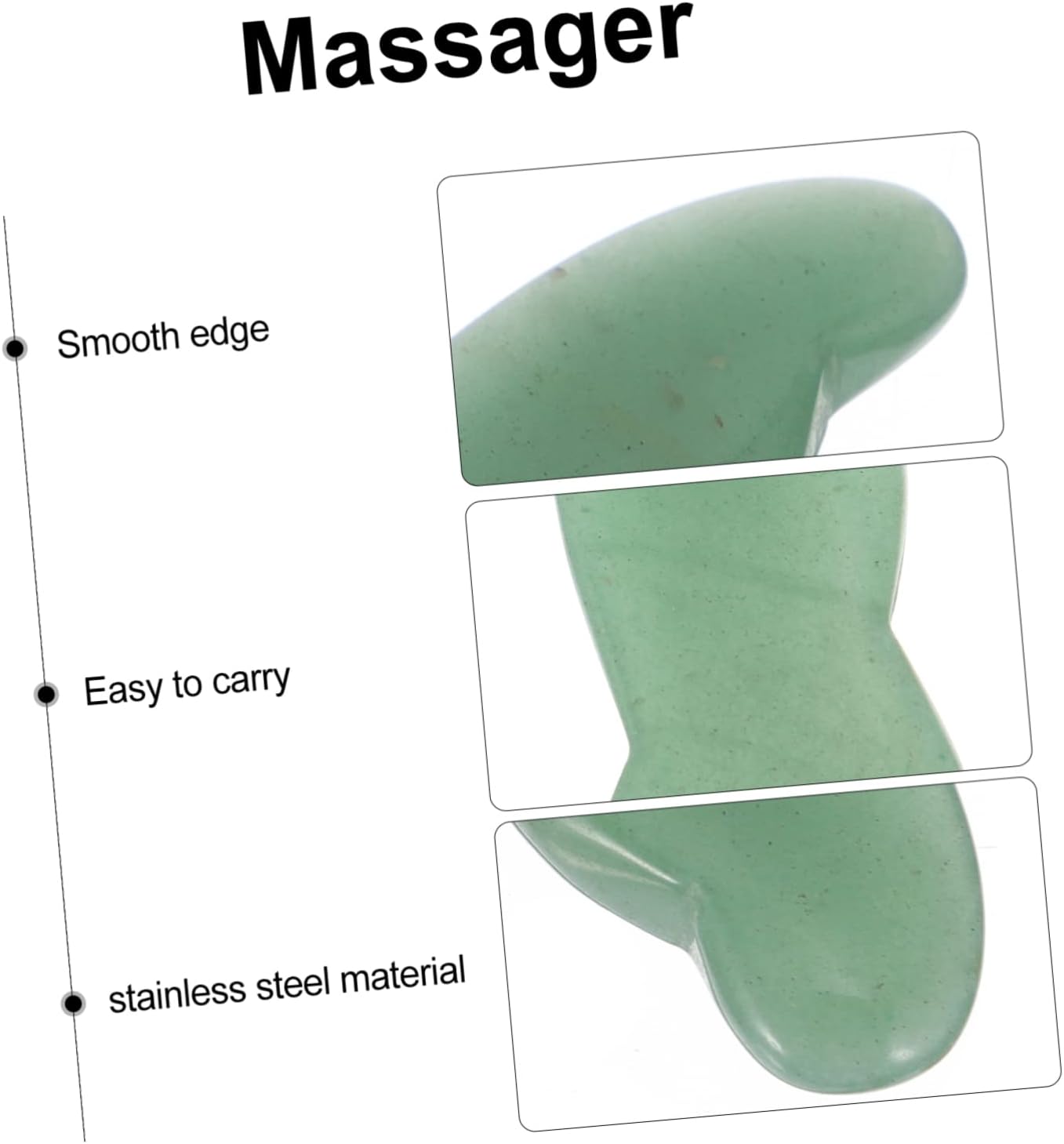 WRITWAA 1 Pezzo Raschietto Di Terapia Strumento Di Massaggio Facciale Tavola Raschiante Muscolo Strumento Di Massaggio Del Cuoio Capelluto Attrezzo Piastra Raschiante Agata Verde