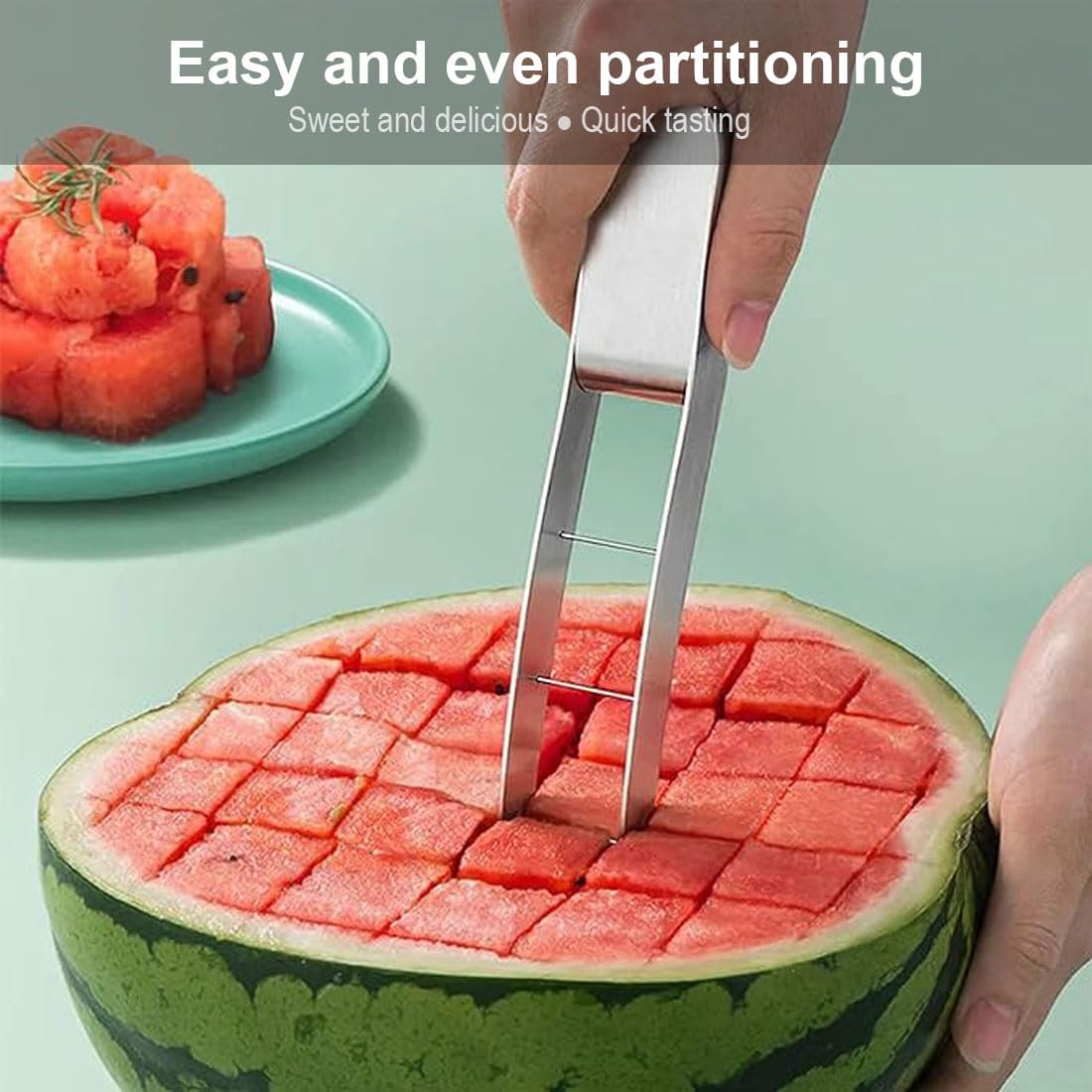 Wtermelon Cutter Slicer Stainless Steel 2024 New Creative Trends Kitchen Gadgets Cut Watermelon Into Cubes Knife Melon Baller for Kitchen Gadgets Useful Cool Tool
