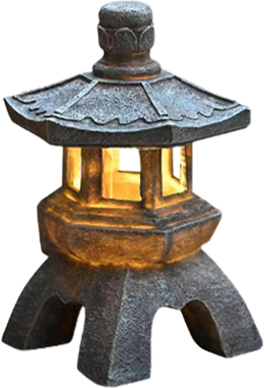 Zen Solar Garden Lamp - Solar Powered Palace Lamp for Path and Garden | Elegant Outdoor Lantern for Patio, Courtyard and Villa Night Decoration with Soft Ambient Lighting