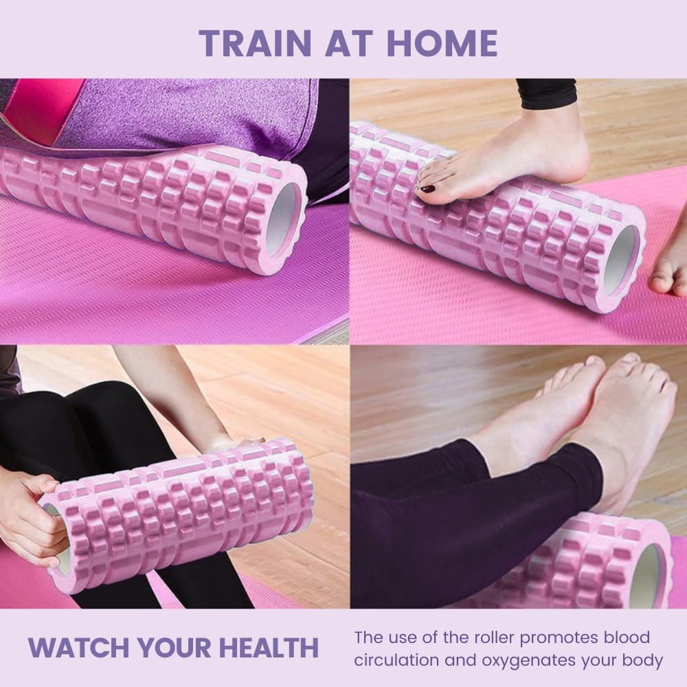 MAGIC SELECT Muscle Massage Roller. Fitness Foam Roller. Eva Foam Roller. Relieve Pain, Training Muscles, Massage of the Back, Legs. 33 x 14 cm