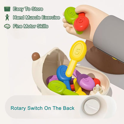 UNITSLYZ Hedgehog Toy, Counting Skill, Color Matching, Baby Sensory Fine Motor Skills Developmental Toys, Ages 18+ Months Toddler Learning Toys