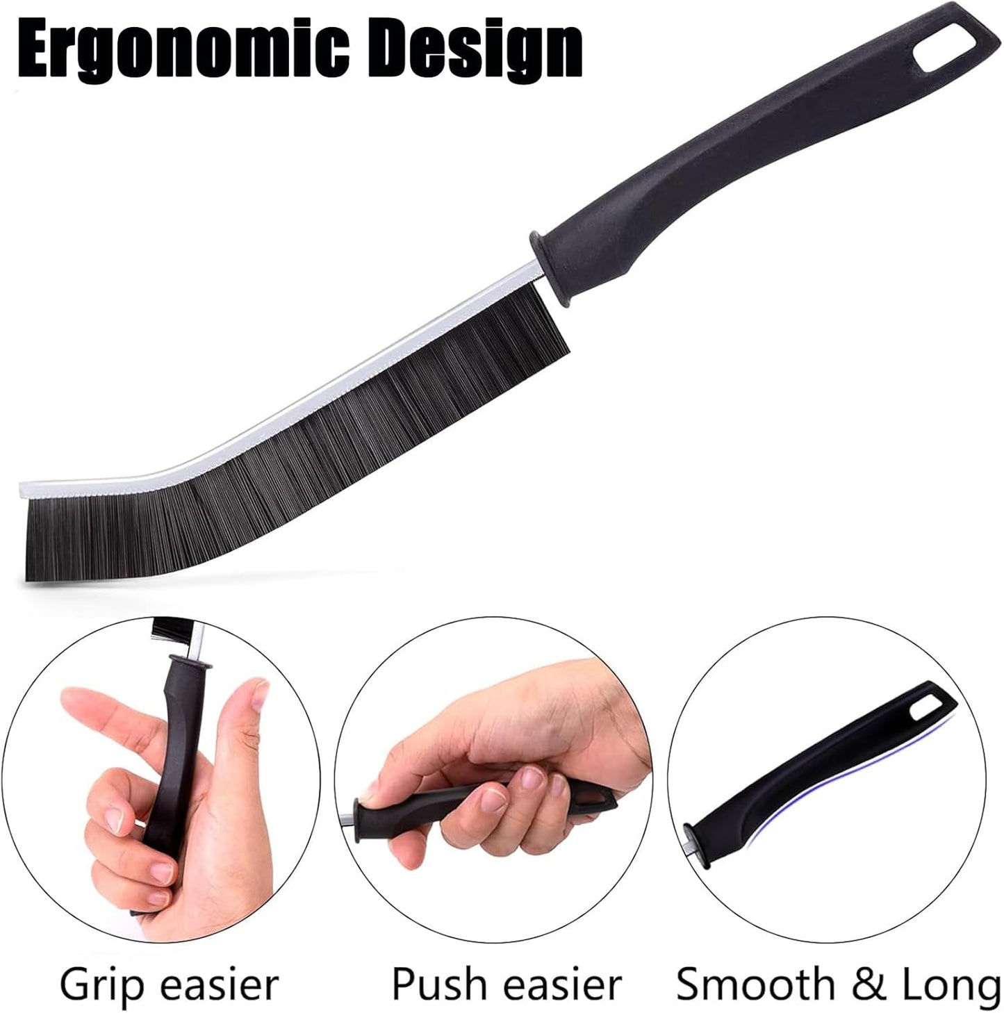 Sunbilien Crevice Cleaning Brushes， Scrub Tool for Hard to Reach Tight Spaces,Home Essentials for Shower, Bathroom, Kitchen, Toilet & Windows Deep Clean Corners, Grout,Tiles, Sinks