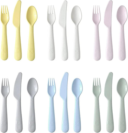Ikea Kalas 18-Piece BPA-Free Flatware Set, Multicolored