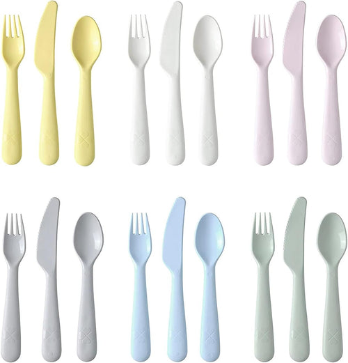 Ikea Kalas 18-Piece BPA-Free Flatware Set, Multicolored