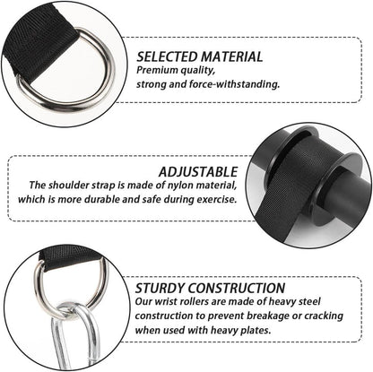 Wrist Roller Forearm,Muscle Strength Wrist Roller,Forearm Strengthener,Wrist Roller,Forearm Workout Equipment,Gym Accessories,for Home Workout Equipment