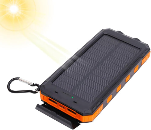 Solar Portable Charger | Cell Phone Charger,20000mAh Wireless Fast Charging Device with Flashlight for Outdoor Camping