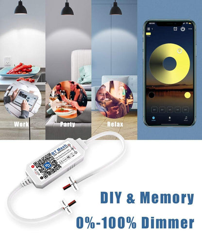 Smart DC 12V Dimmer Switch for LED RV Lights Interior, Halogen, Incandescent - RV Accessories, Auto, Truck, Camper, Puck and Strip Lighting