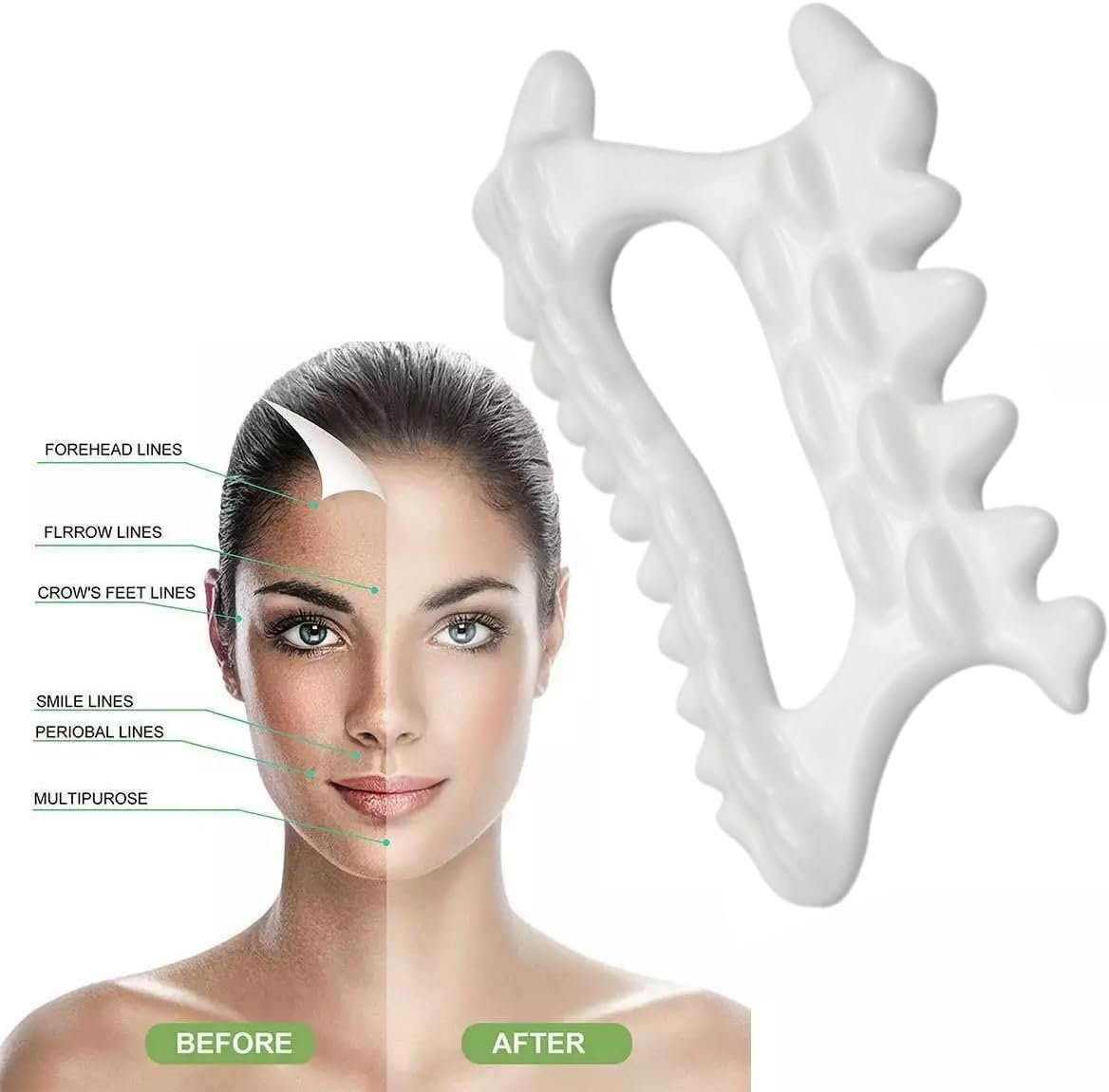 Liahelianx Advanced Non-Toxic Ceramic Gua Sha Professional Myofascial Release Tool for Face & Body, Deep Tissue Massager with Ergonomic Design for Body Contouring
