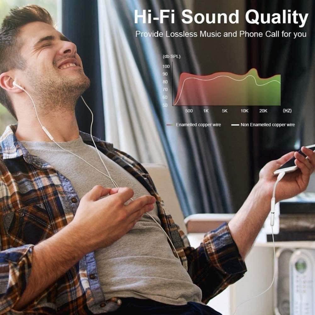 Apple MFi Certified Lightning to 3.5 mm Headphone Jack Adapter for iPhone, 2 Pack iPhone Aux Audio Adapter Converter Cable Dongle Compatible for iPhone 14 13 12 11 Pro Max XS XR X 8 7 6,All iOS System