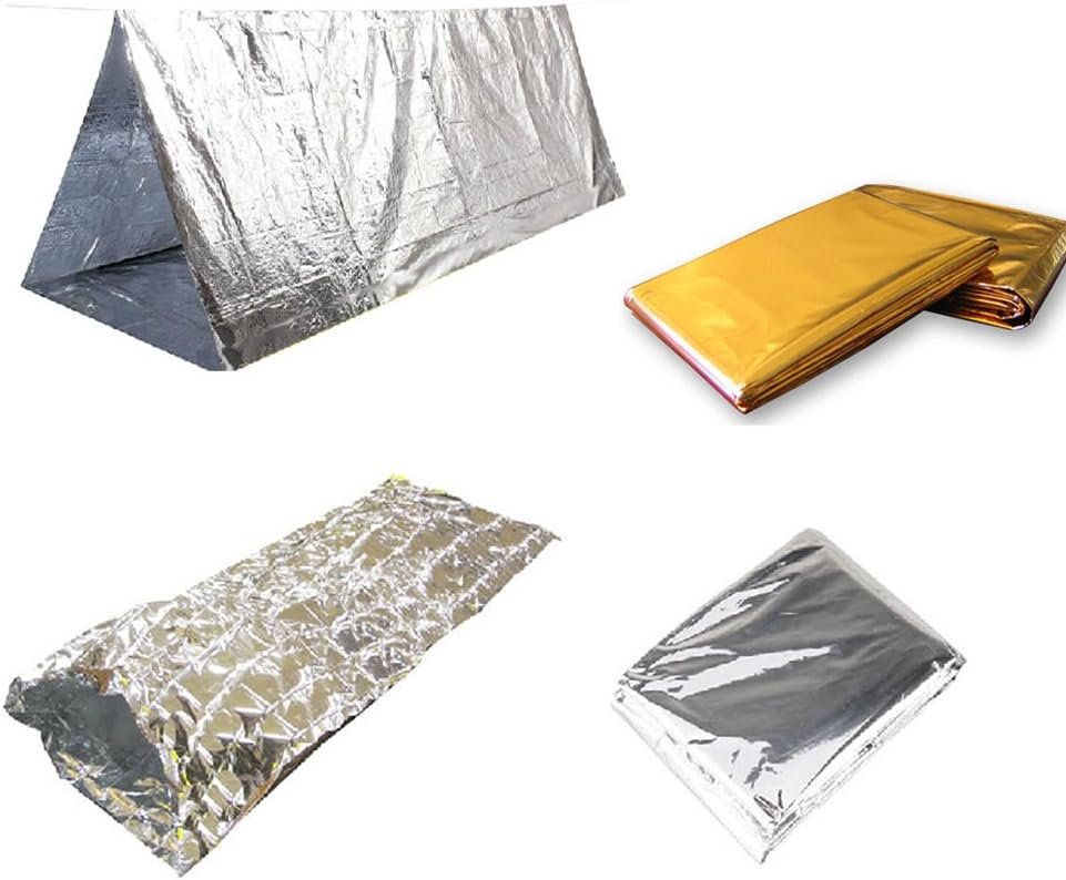 Outdoor Warm Set Survival Tent+Sleeping Bag+Survival Blanket