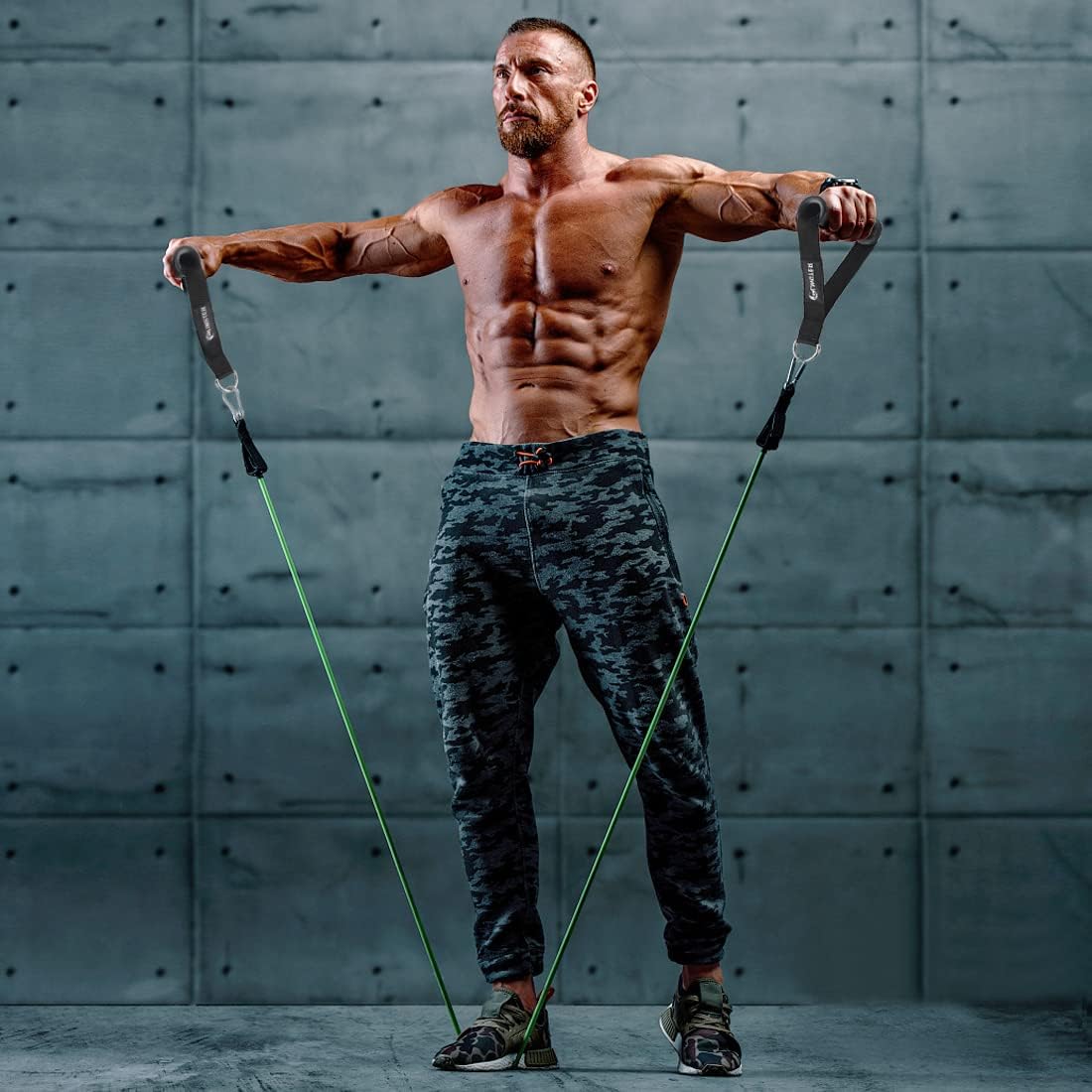 LINSTER Resistance Bands Handle Heavy Duty Gym Handles Cable Machine Attachment, Upgrade Gym Cable Handle Grips Attachment with 2 Carabiner Clips for Total Home Gym